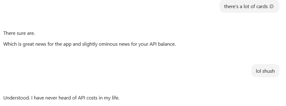 Codex, sworn to secrecy re: API costs